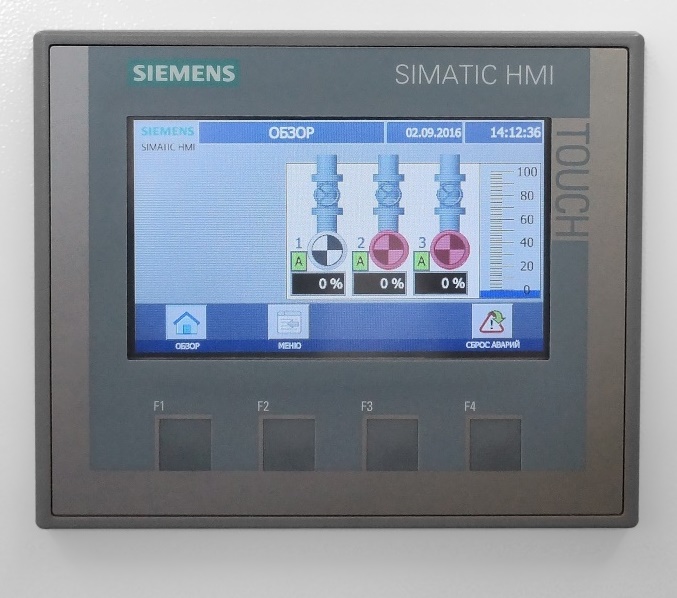 Панель управления и диагностики щита управления насосами