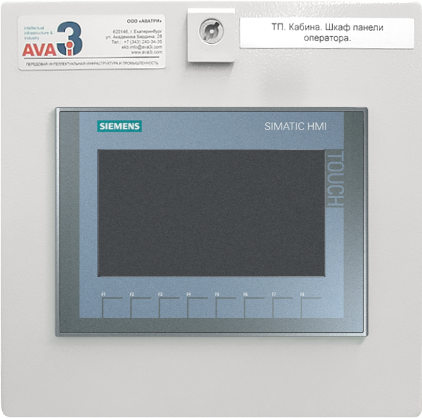 Сенсорная панель управления и диагностики крана