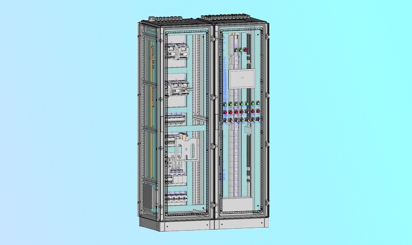 3D модель электрощита выполненная в автоматической системе проектирования